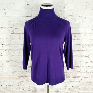 Chico’s Purple Turtleneck Top Shirt Chico’s Size 1 Women’s Missy Size Medium M